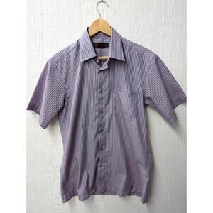 Roberta Di Camerino Italy Striped Short Sleeve Button Up Shirt Size 95 Small